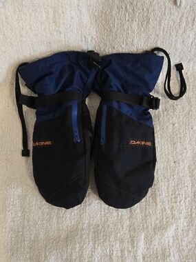 Dakine Blue & Black Ski Mittens
